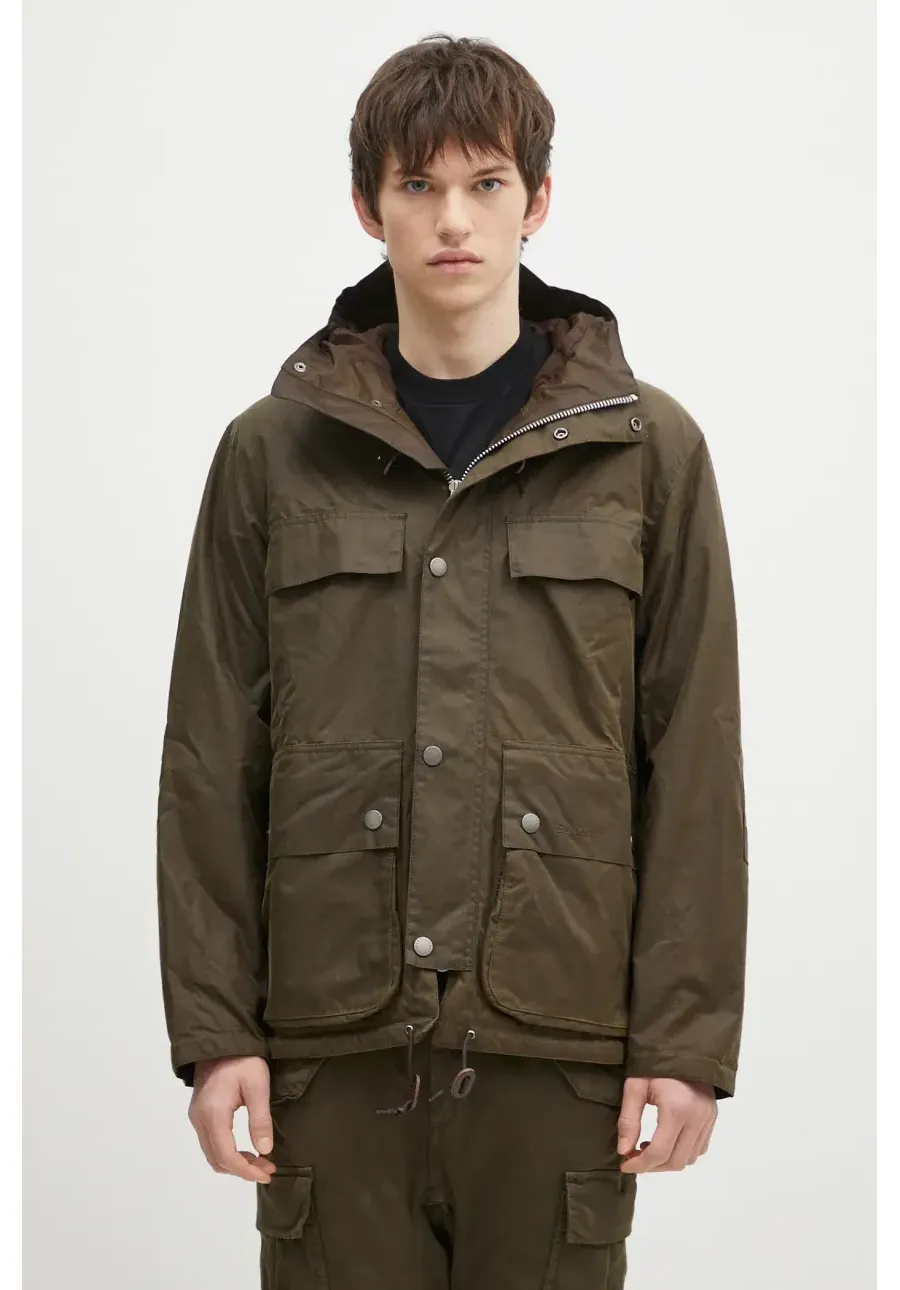 obrazek 1 Barbour kurtka Re-Engineered Durham Wax Jacket męska kolor brązowy przejściowa oversize MWX2332