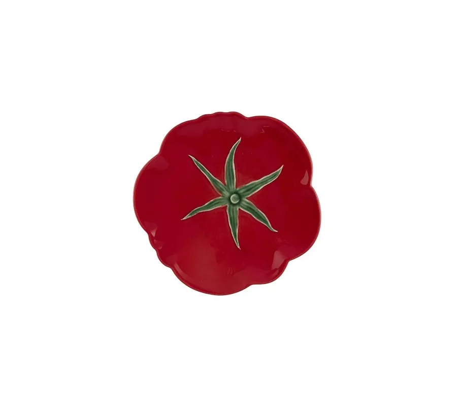 obrazek 1 Ceramiczny talerz deserowy w kształcie pomidora - Bordallo Pinheiro