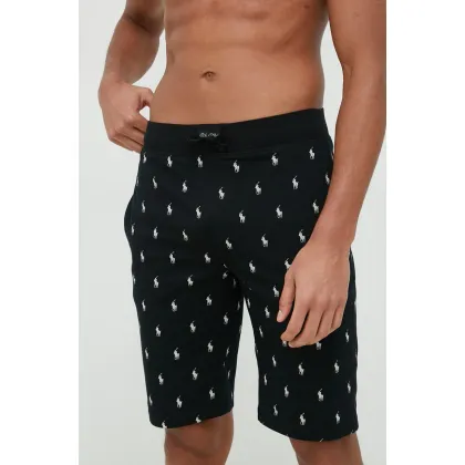 Zdjęcie Polo Ralph Lauren szorty piżamowe bawełniane kolor czarny wzorzysta