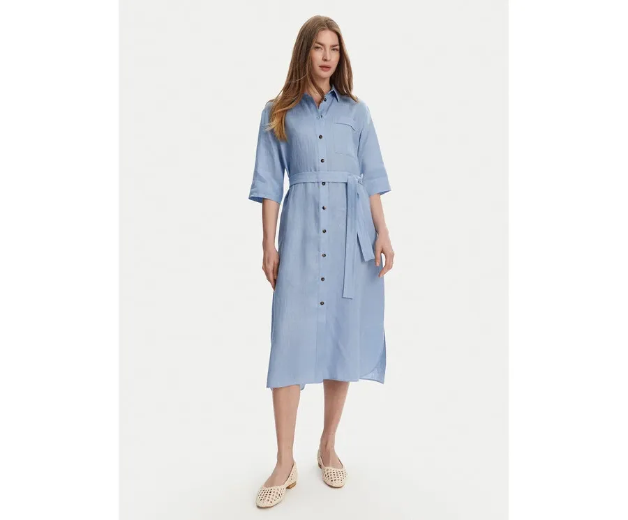 obrazek 1 Max Mara Sukienka koszulowa Salute 2516221028 Błękitny Regular Fit