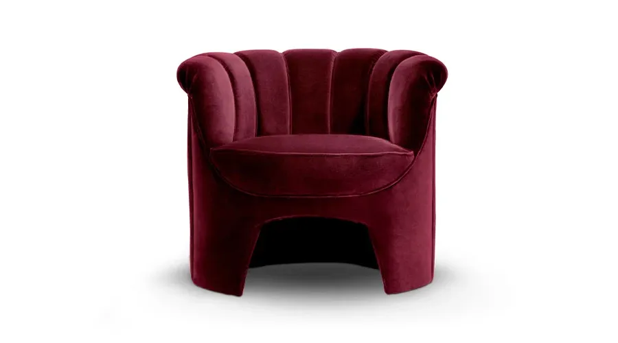 obrazek 1 Piękny portugalski bordowy fotel