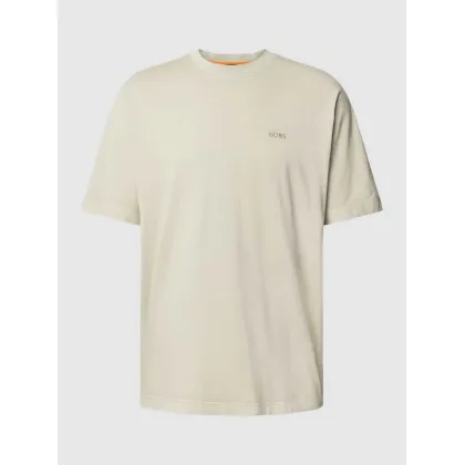 Zdjęcie T-shirt z wyhaftowanym logo i okrągłym dekoltem
