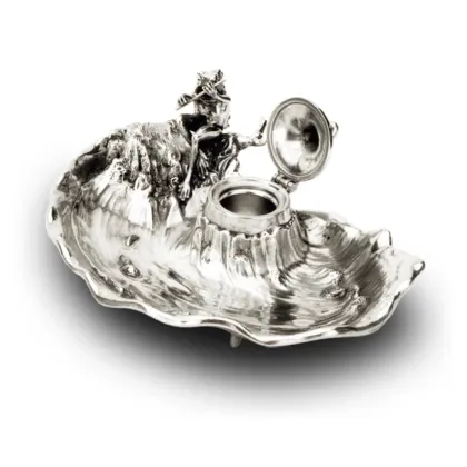 Zdjęcie Piękny kałamarz z figurką żabki - styl Art Nouveau
