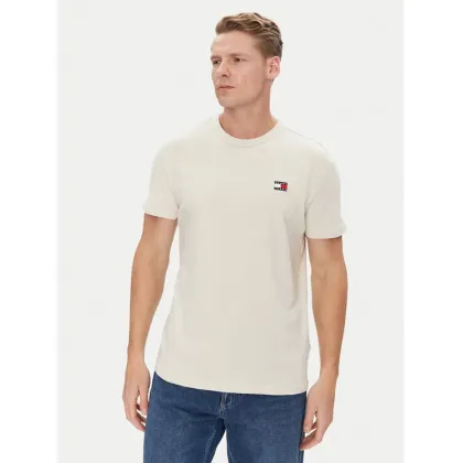 Zdjęcie Tommy Jeans T-Shirt Badge DM0DM20322 Beżowy Regular Fit