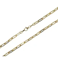 Zdjęcie Genialny łańcuszek z błyszczącymi owalnymi ogniwami o szerokości 2mm. 45 cm długości