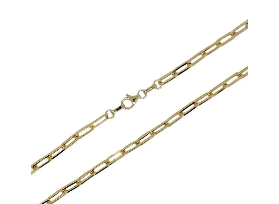 obrazek 1 Genialny łańcuszek z błyszczącymi owalnymi ogniwami o szerokości 2mm. 45 cm długości
