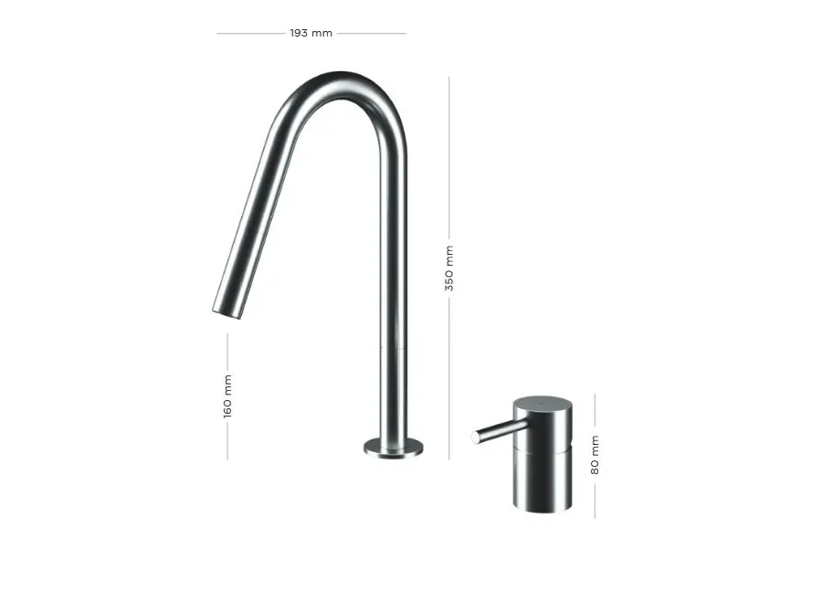 obrazek 2 Elegancka bateria dwuotworowa z wyciąganą wylewką