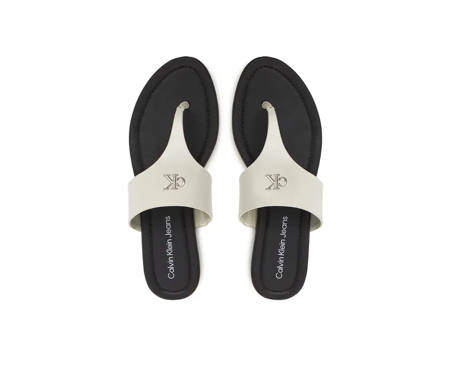 obrazek 1 Calvin Klein Jeans Japonki Flat Sandal Toepost Mg YW0YW01691 Biały