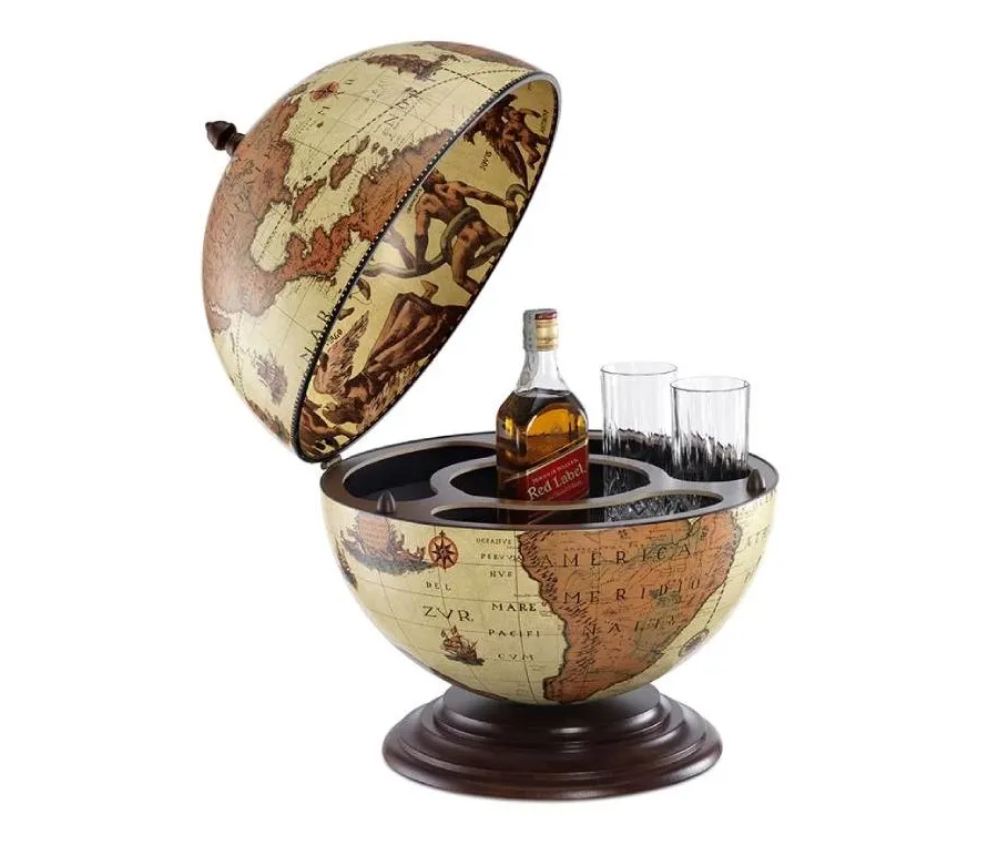 obrazek 1 Wyjątkowy globus na biurko z wewnętrznym barkiem - 40 x 40 x 50 cm