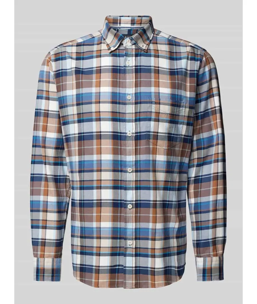 obrazek 1 Koszula casualowa o kroju regular fit z kołnierzykiem typu button down