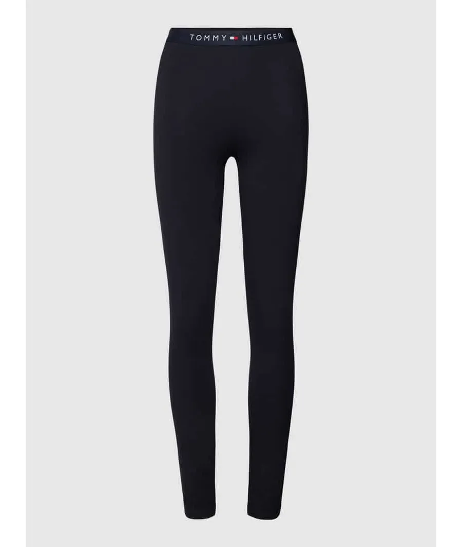 obrazek 1 Legginsy z elastycznym paskiem z logo