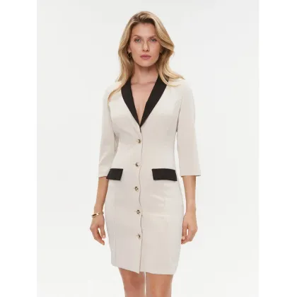 Zdjęcie Rinascimento Sukienka codzienna CFC0019257002 Beżowy Slim Fit
