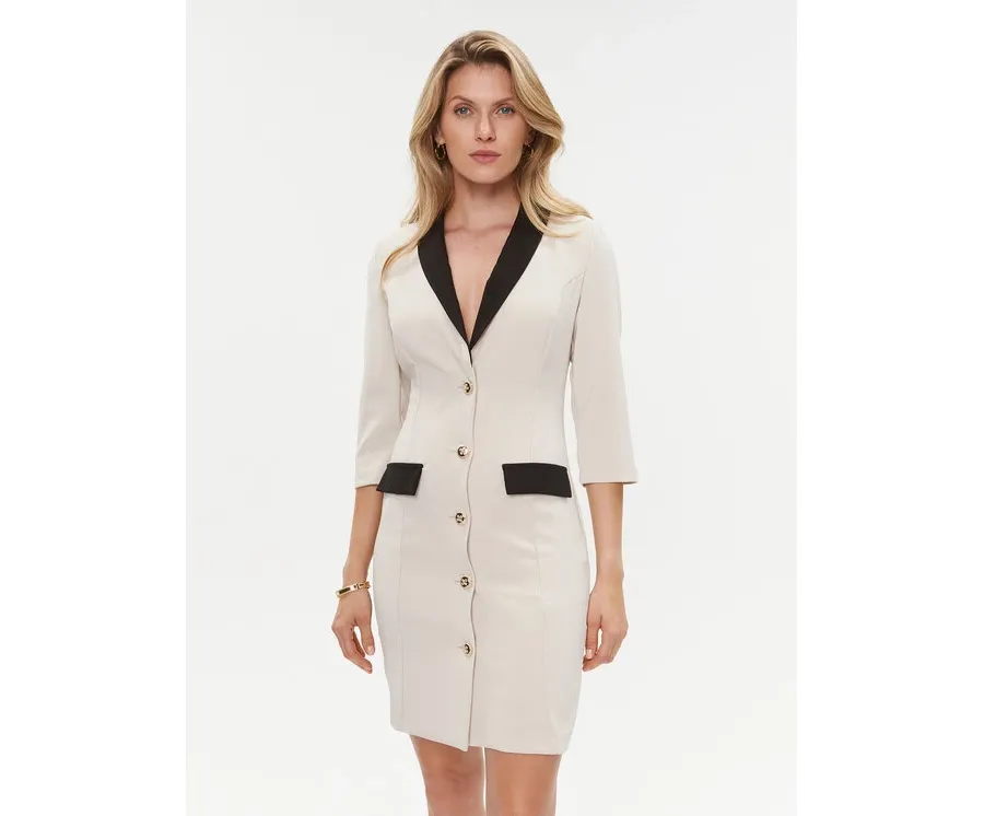 obrazek 1 Rinascimento Sukienka codzienna CFC0019257002 Beżowy Slim Fit