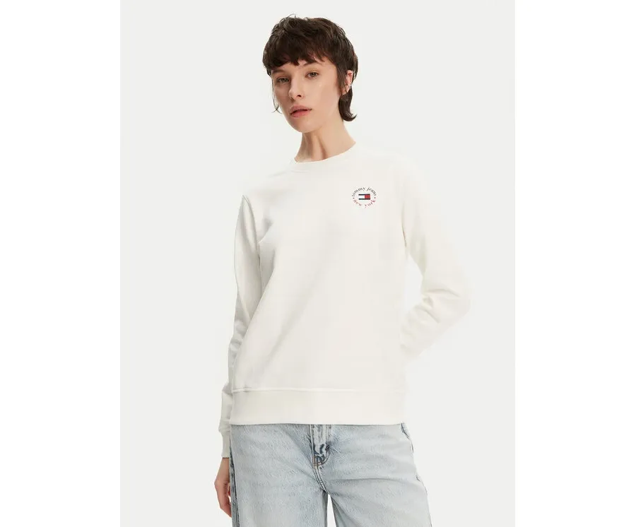 obrazek 1 Tommy Jeans Bluza Essential DW0DW20639 Biały Regular Fit