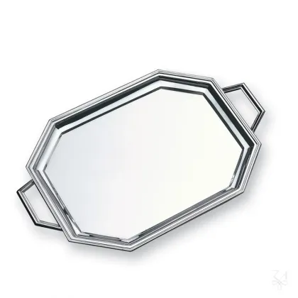 Zdjęcie Piękna ośmiokątna taca wykonana ze srebra - Zaramella Argenti