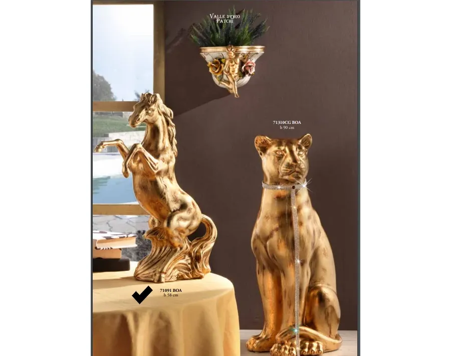obrazek 1 Piękny koń z ceramiki 58cm - Valle d'oro Patchi