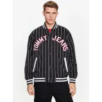 Zdjęcie Tommy Jeans Kurtka bomber Pinstripe DM0DM15917 Czarny Relaxed Fit