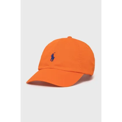 Zdjęcie Polo Ralph Lauren Czapka 710667709014 kolor pomarańczowy gładka