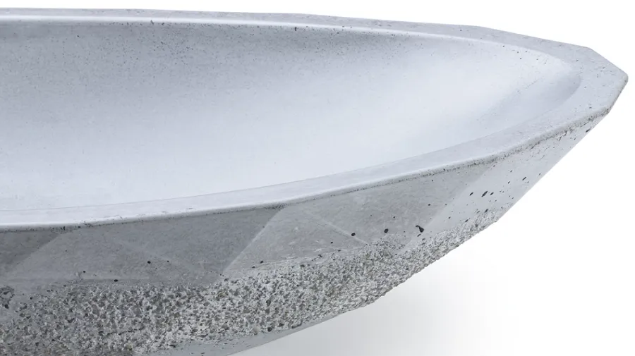 obrazek 3 Stylowa umywalka 60 cm DIAMOND SEDIMENT – jasnoszary, bez dekoru, bez lakieru