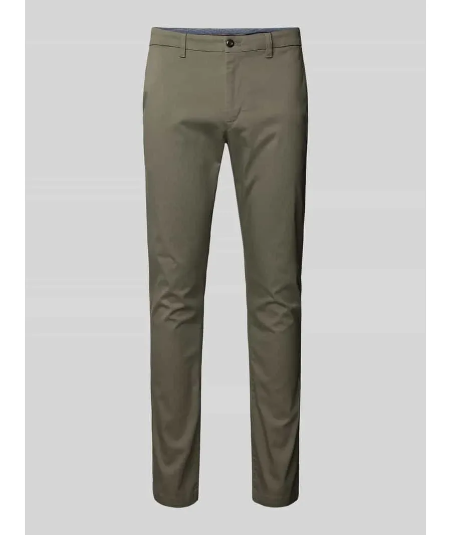 obrazek 1 Chinosy o kroju slim fit zapinane na guzik i zamek błyskawiczny model ‘BLEECKER’