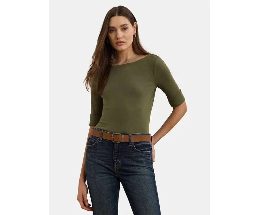 obrazek 1 LAUREN RALPH LAUREN Bluzka 200654963189 Zielony Slim Fit