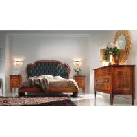 Picture A tasteful bedside table made of walnut and rosewood in an antique style
