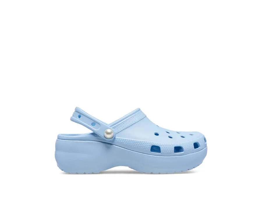 obrazek 1 Crocs Klapki Classic Platform Pearl Clog 211231 Niebieski