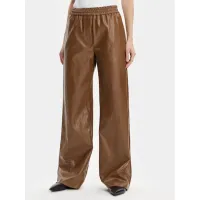 Zdjęcie Max Mara Leisure Spodnie z imitacji skóry Brezza 2415131141 Brązowy Wide Leg