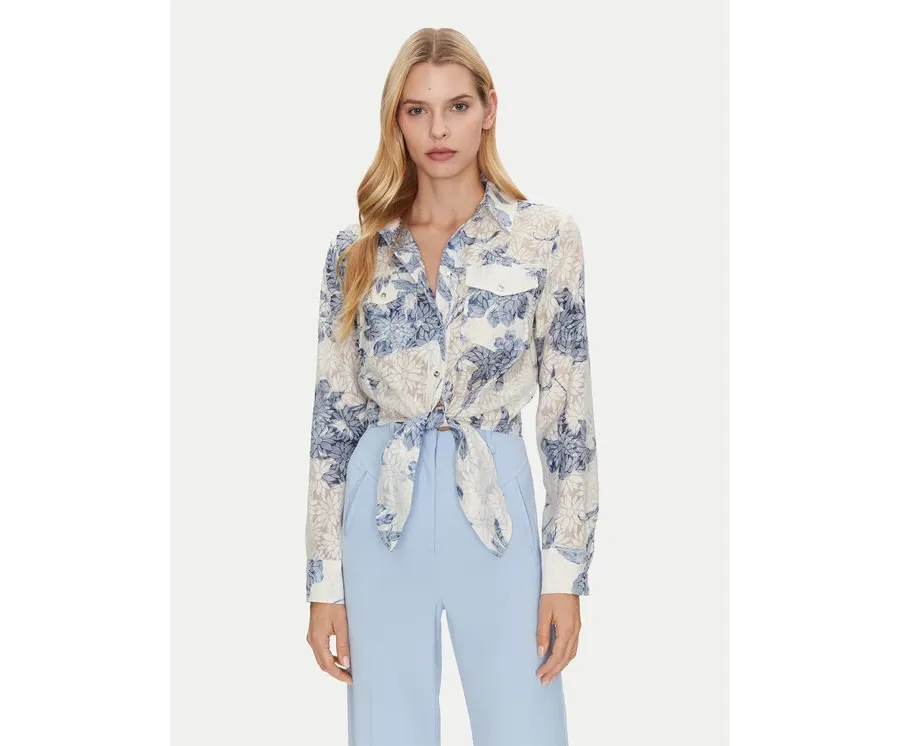 obrazek 1 Guess Koszula W5GH03 WH4K2 Biały Regular Fit