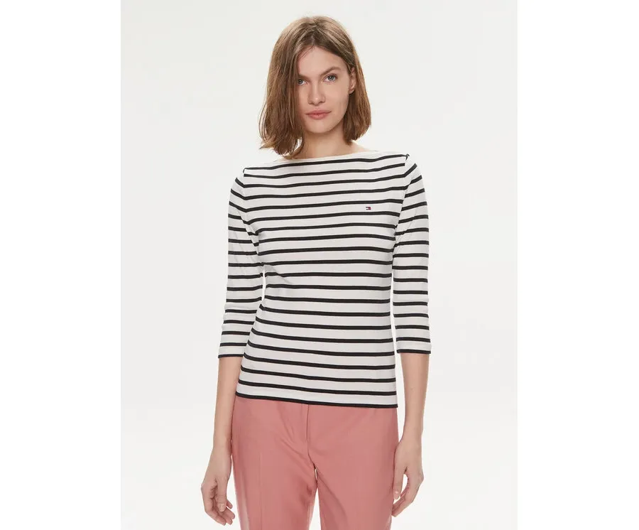 obrazek 1 Tommy Hilfiger Bluzka New Cody WW0WW40589 Écru Slim Fit