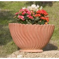 Picture Exclusive flowerpot for gardens and terraces made of clay - Fornace Masini