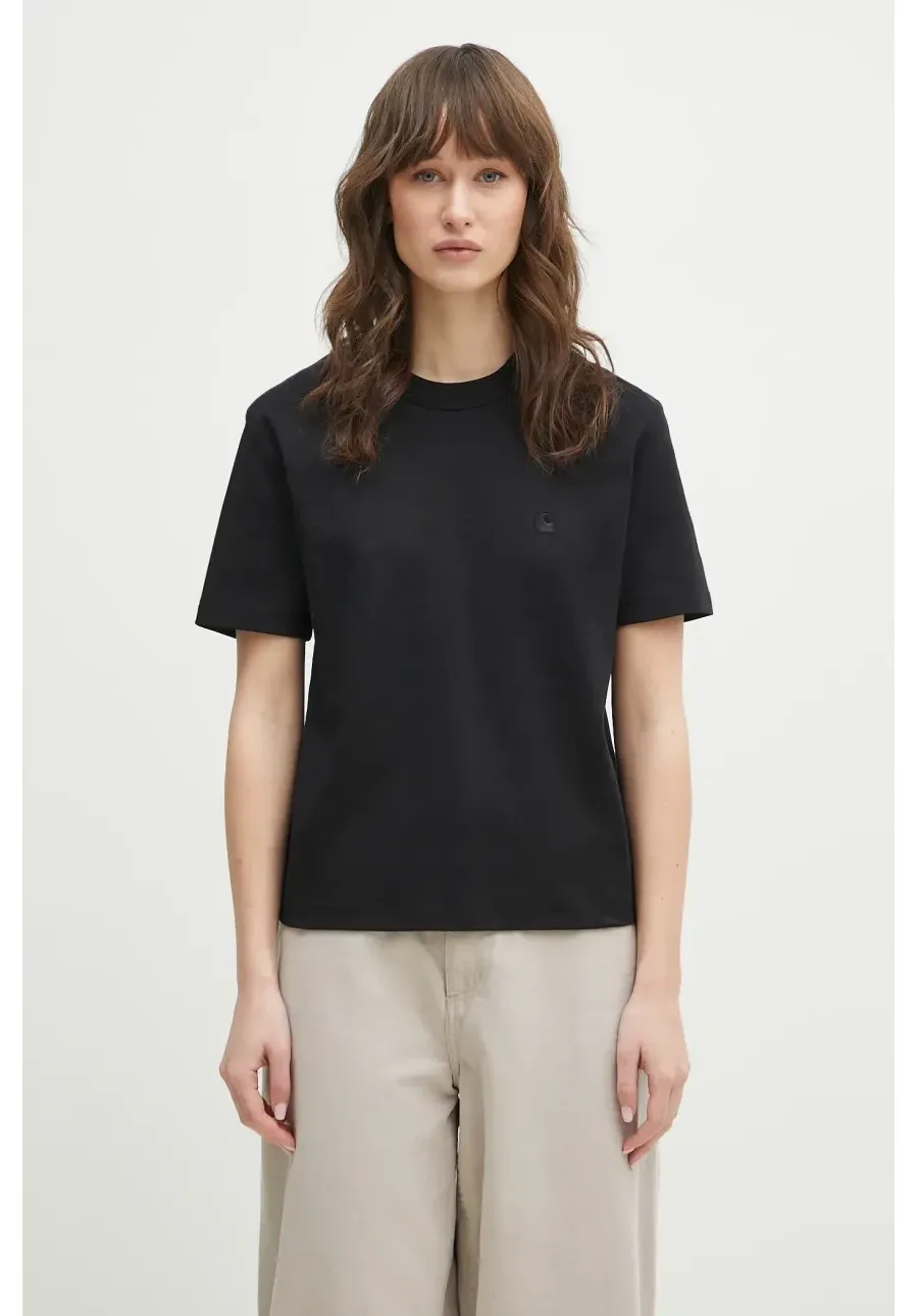 obrazek 1 Carhartt WIP t-shirt bawełniany S/S Luca T-Shirt damski kolor czarny I034633