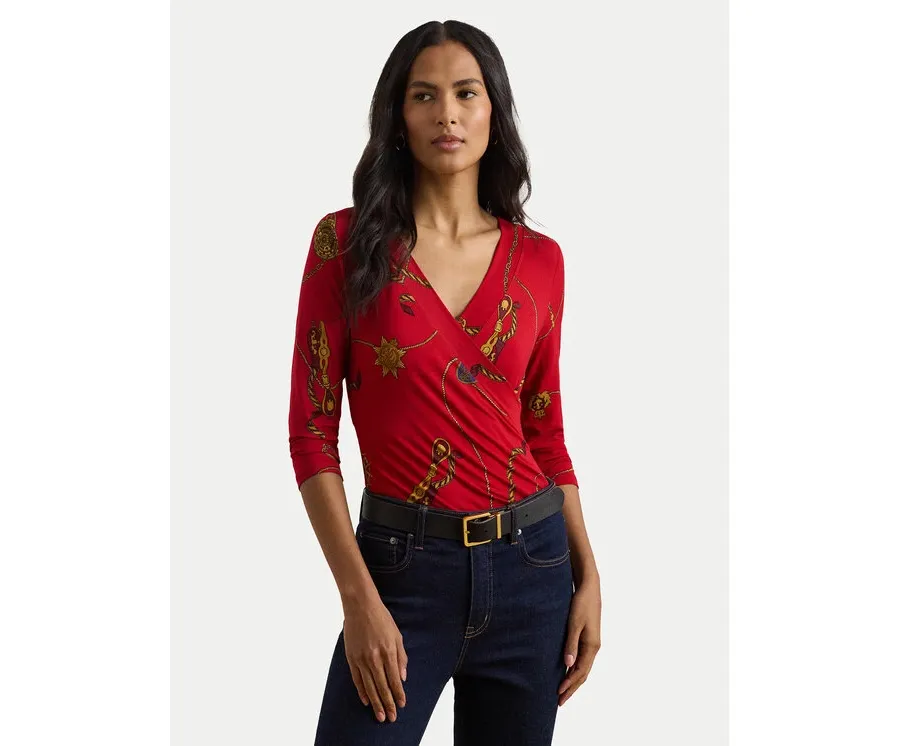 obrazek 1 LAUREN RALPH LAUREN Bluzka 200957611001 Czerwony Slim Fit