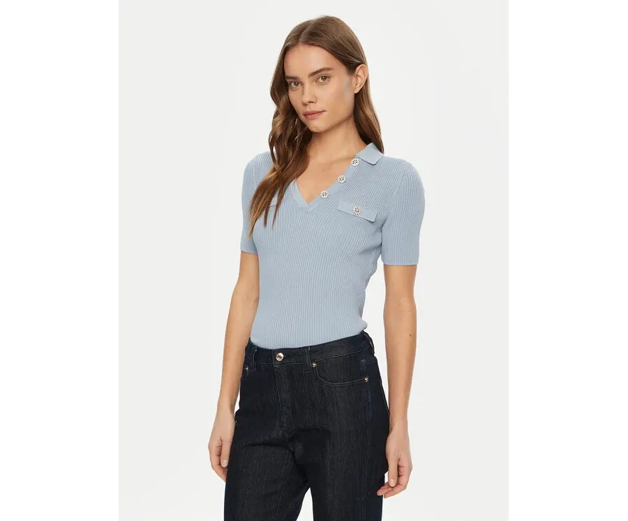 obrazek 1 Guess Sweter W5RR25 Z2U00 Błękitny Regular Fit