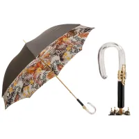 Picture Elegant women's umbrella decorated with an autumn motif - Pasotti