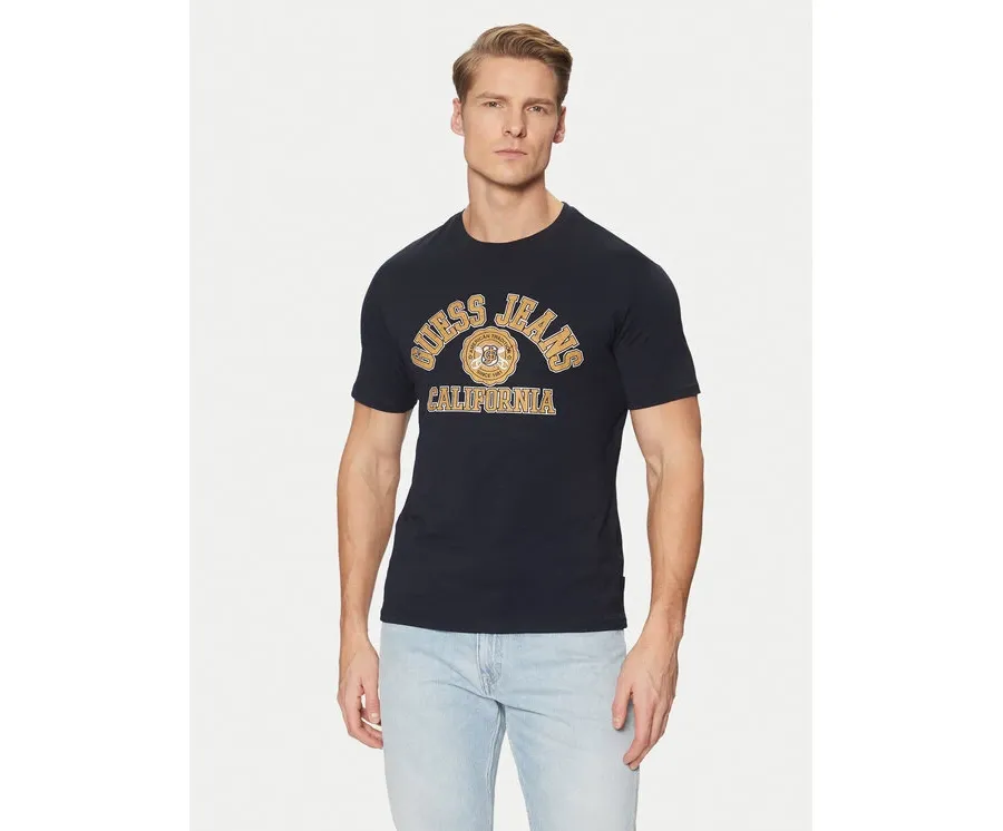 obrazek 1 Guess Jeans T-Shirt M5RI80 K8HM0 Granatowy Slim Fit