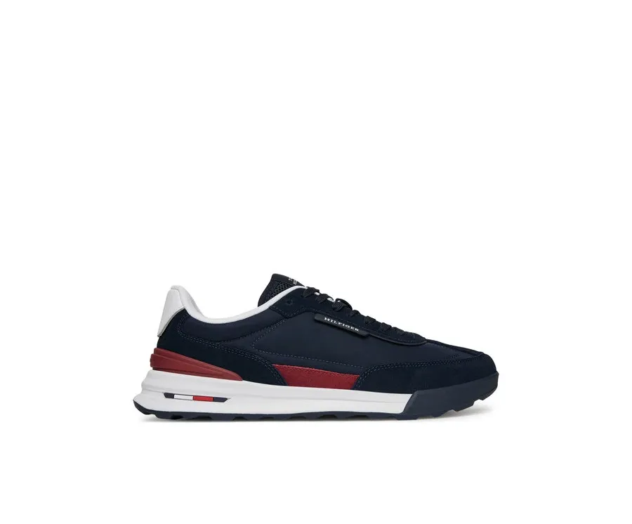 obrazek 1 Tommy Hilfiger Sneakersy Retro Runner Nylon Mix FM0FM05523 Granatowy