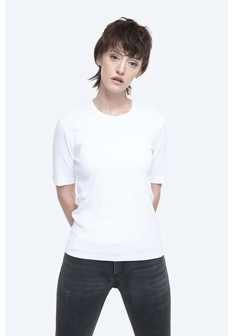 obrazek 1 Norse Projects t-shirt bawełniany Helen High Twist Cotton kolor biały NW01.0062.001-0001