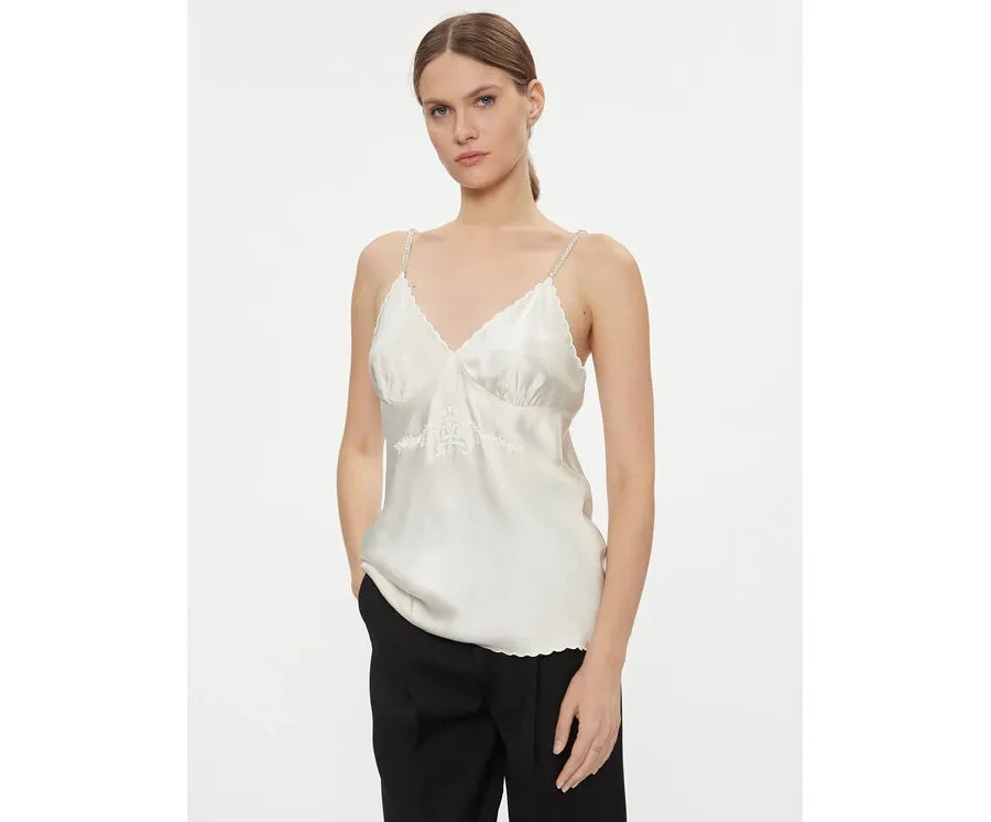 obrazek 1 TWINSET Top 232TT2061 Écru Slim Fit