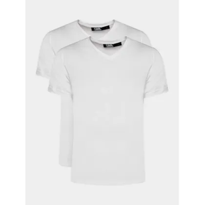 Zdjęcie KARL LAGERFELD Komplet 2 t-shirtów 765001 500298 Biały Slim Fit