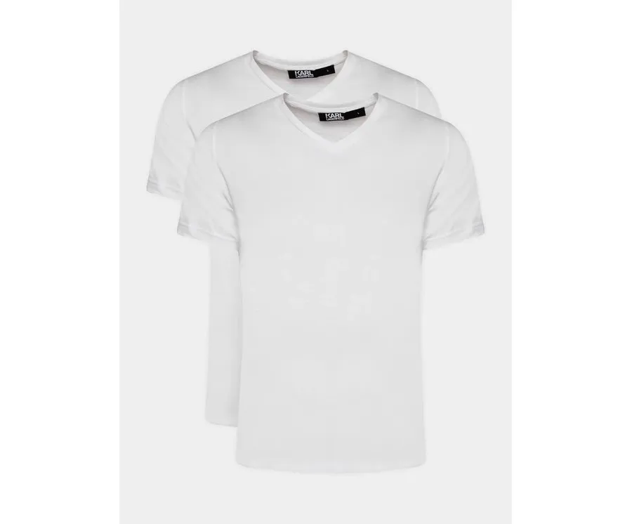 obrazek 1 KARL LAGERFELD Komplet 2 t-shirtów 765001 500298 Biały Slim Fit