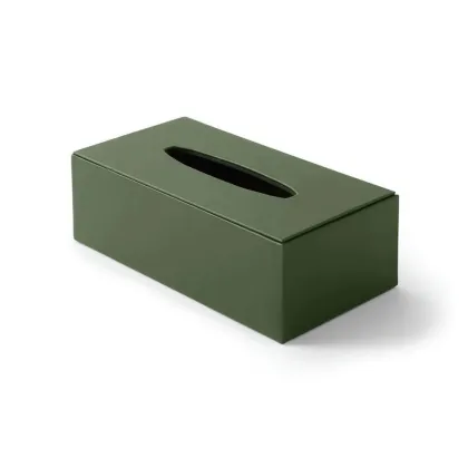 Picture Minerva leather tissue container