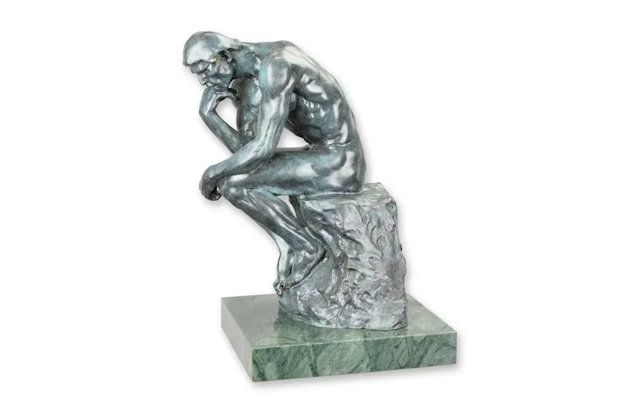 obrazek 1 Oryginalna rzeźba myśliciela z brązu