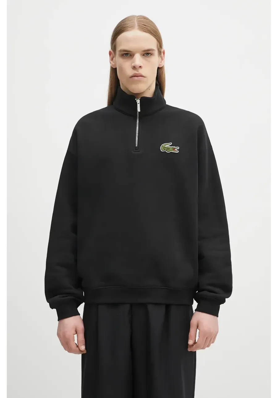obrazek 1 Lacoste bluza bawełniana męska kolor czarny z aplikacją SH2748