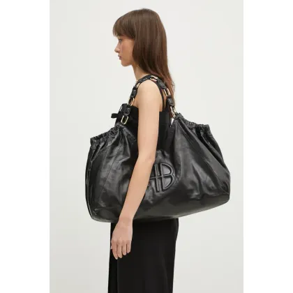 Zdjęcie Anine Bing torebka skórzana Kate Tote kolor czarny A.13.3087