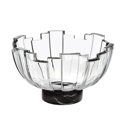 Zdjęcie Ekskluzywna kryształowa dekoracja stołu z czarną marmurową podstawą w prezentowym pudełku - Vista Alegre