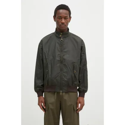Zdjęcie Baracuta kurtka Barbour x Baracut Wax Jacket męska kolor zielony przejściowa oversize BRCPS1093