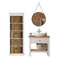 Picture A unique Italian set of Austin bathroom furniture in a rustic style