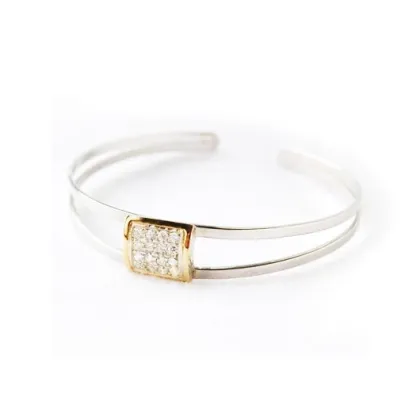 Picture Unique bracelet made of silver, decorated with gold
