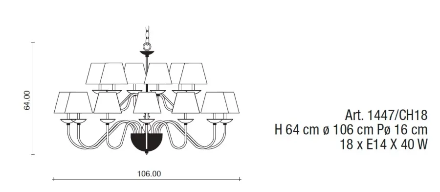 obrazek 1 Stylowy żyrandol z wstawkami Swarovski z abażurem z białego marszczonego jedwabiu z oplotem Swarovski - Il Paralume Marina